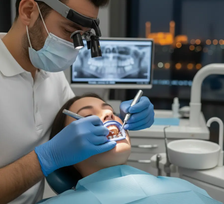 Bursa implant tedavisi uygulanan hasta