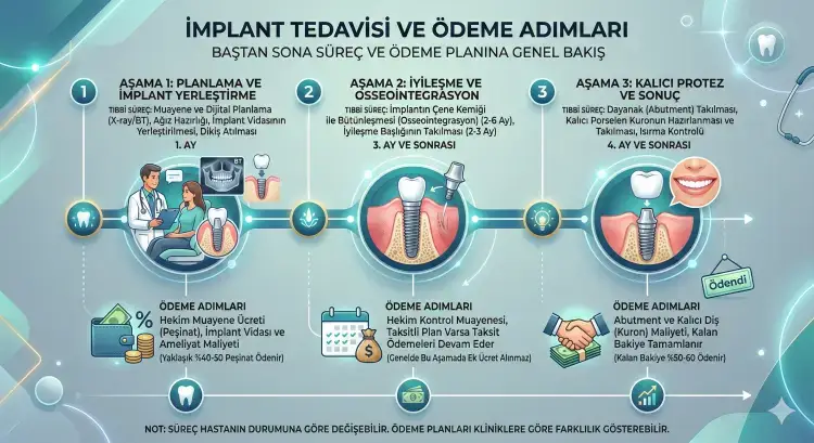 implant taksit seçenekleri ve aşamalı ödeme tablosu