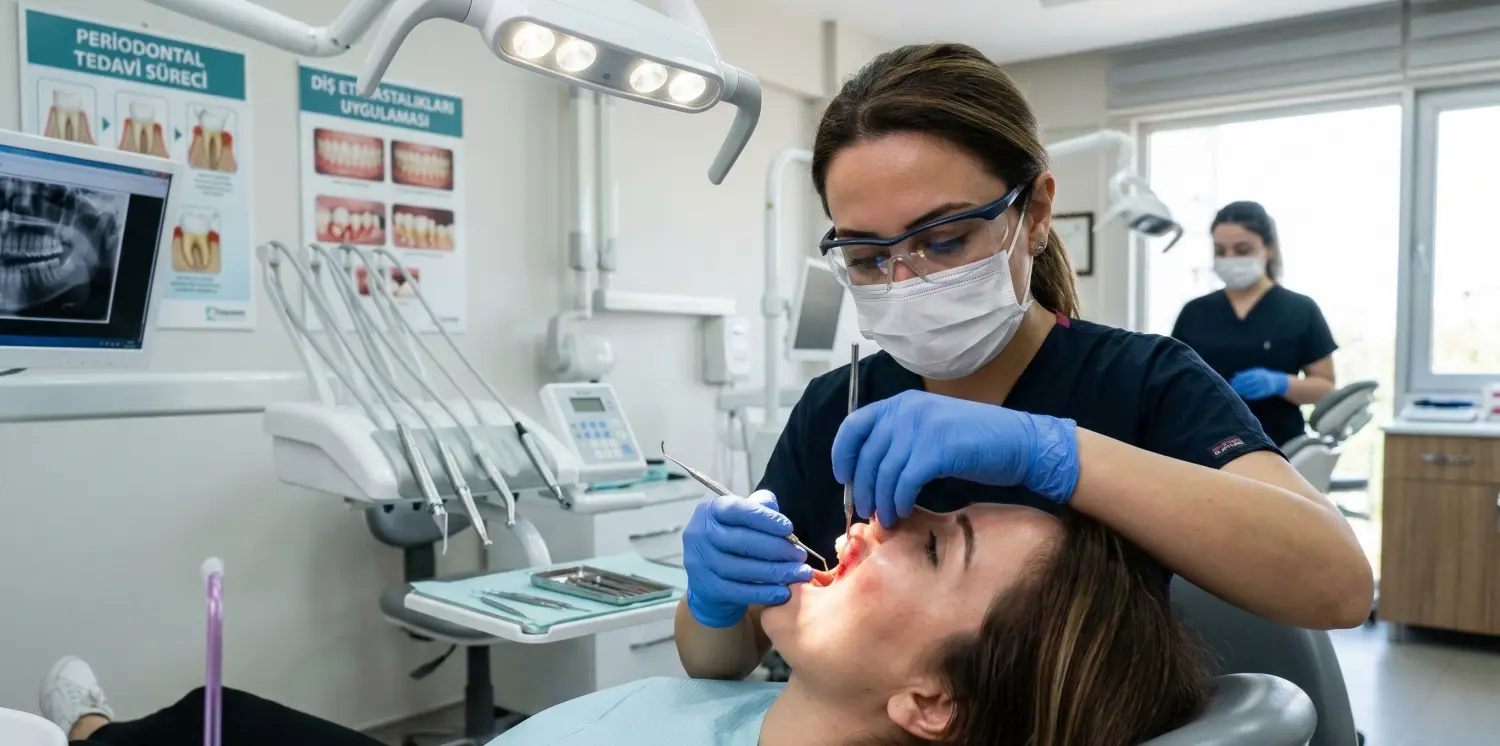 Diş eti şişmesi gösteren klinik fotoğraf